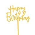 thumbnail image 2 of Happy Birthday Cake Topper in Gold, 10 Pcs Acrylic Decorative Inserts for Party Dessert Stations and Celebration Baking Supplies, 2 of 6