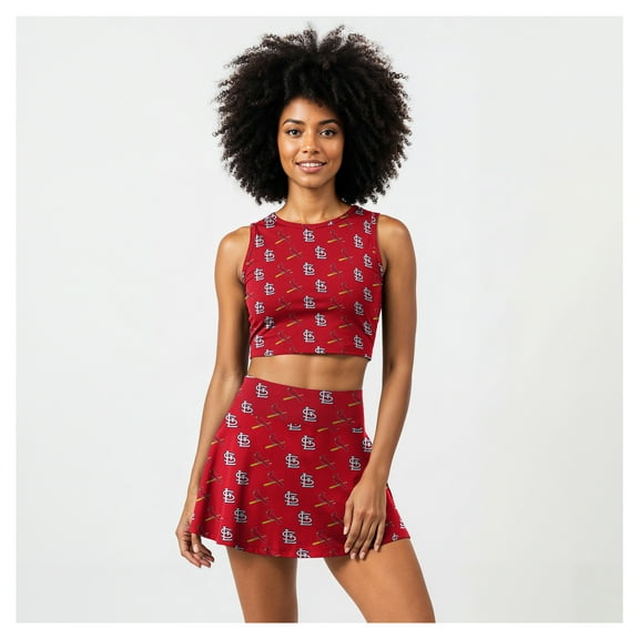 Women's-Concepts Sport  Red St. Louis Cardinals Knit Tank Top & Skort Set