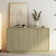 thumbnail image 2 of CQSXDA Fluted Modern Buffet Cabinet in Wood, Sideboard with Adjustable Shelves for Storage, Wood, 2 of 6