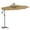 Taupe, variant on Perfect Garden 10 ft Solar LED Patio Umbrella Outdoor Market Umbrella with 32 LED Lights and Crank System,Color Taupe