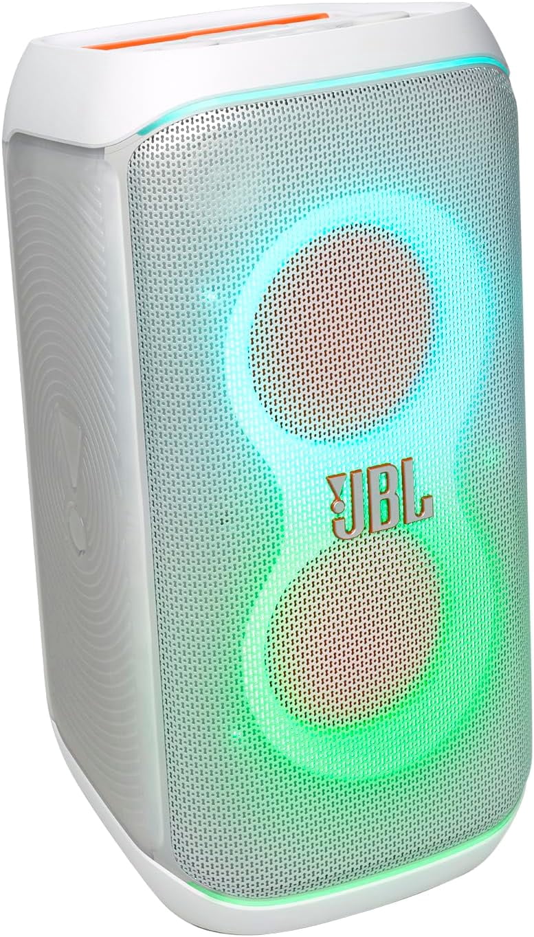 JBL PartyBox Club 120 - Portable party speaker with adaptive futuristic lightshow - White