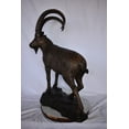 thumbnail image 3 of Standing Lifesize Mountain Goat Bronze Statue  - Size: 22"L x 36"W x 48"H., 3 of 11