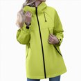 thumbnail image 7 of Towmus Lightweight Active Rain Jacket Hooded Rain Jackets for Women Plus Size Water Resistant Raincoat Windbreaker Casual Jacket, 7 of 7