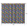 thumbnail image 5 of Colorful Dinosaurs Floral Motifs Pattern Shower Curtain 84"x72" ,Bathroom Decorative Shower Curtains Set with 12 Hooks,Modern Waterproof Washable Shower Curtain, 5 of 6