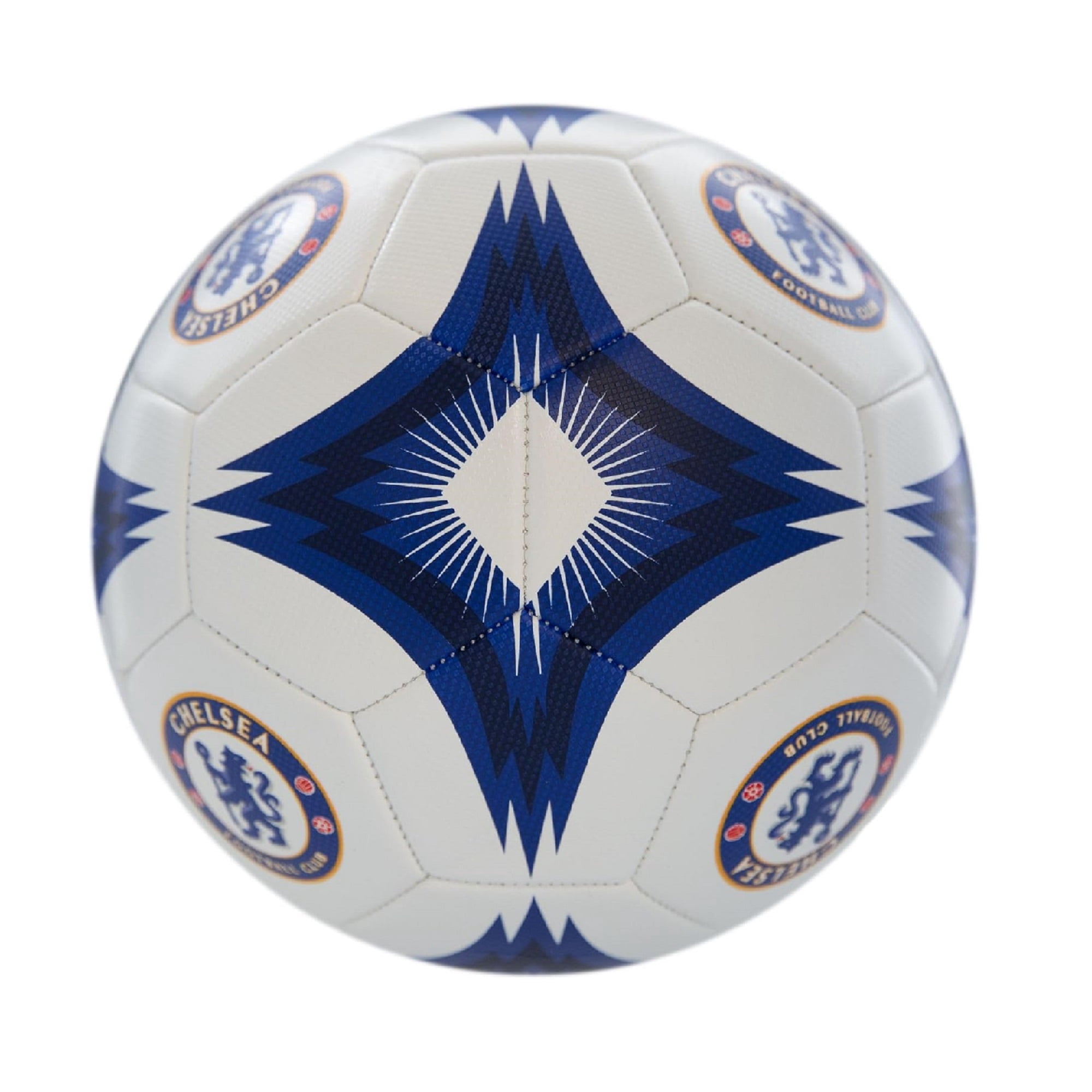 Icon Sports Official Licensed Chelsea Soccer Ball - White Blue, Kaleidoscope - Size 5