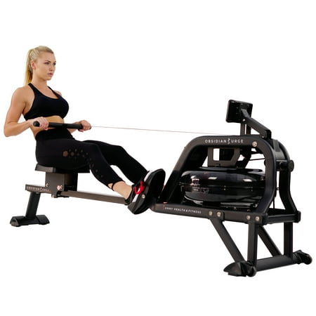 Sunny Health & Fitness Obsidian Surge Water Rowing Machine Sf-rw5713