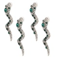 thumbnail image 2 of 4Pcs Serpent Boucles d'Oreilles Mode Métal Sauvage Dangle Styl, 2 of 12
