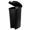 thumbnail image 6 of 12.3gal Slim Step Trash Can with Locking Lid Black: Large Kitchen Garbage Can, Pedal-Operated, Removable Lid, 6 of 6