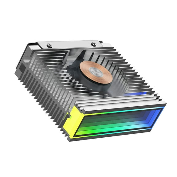 Yammee M.2 2280 ARGB Hard Drive Heatsink Cooling M.2 2280 SSD Coolers ARGB Sync Multi Mainboard Efficient Heat Dissipation