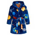 thumbnail image 3 of LYMAYTER 2-12Y Kids Boys Robe Soft Flannel Cozy Hooded Bathrobe Star Sky Printed Casual Home Wear Robe for Toddler, 3 of 10