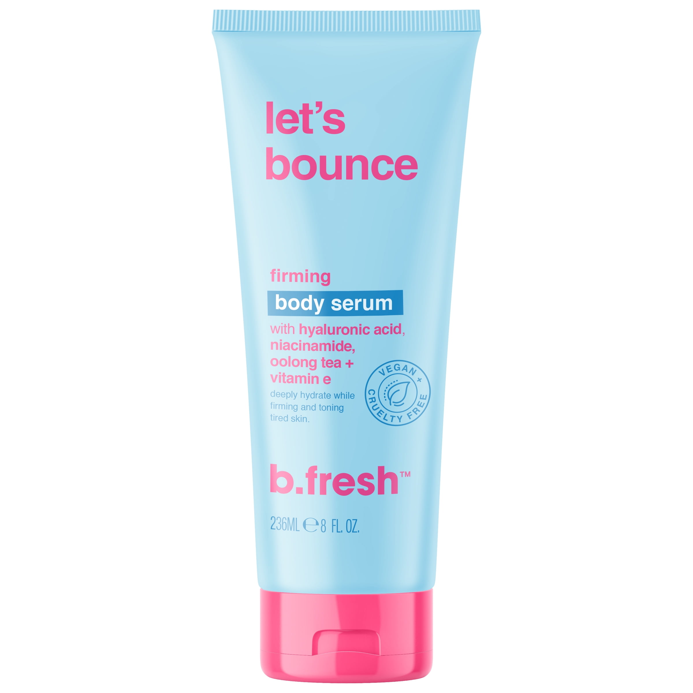 b.fresh let's bounce firming body serum with hyaluronic acid, niacinamide + vitamin e