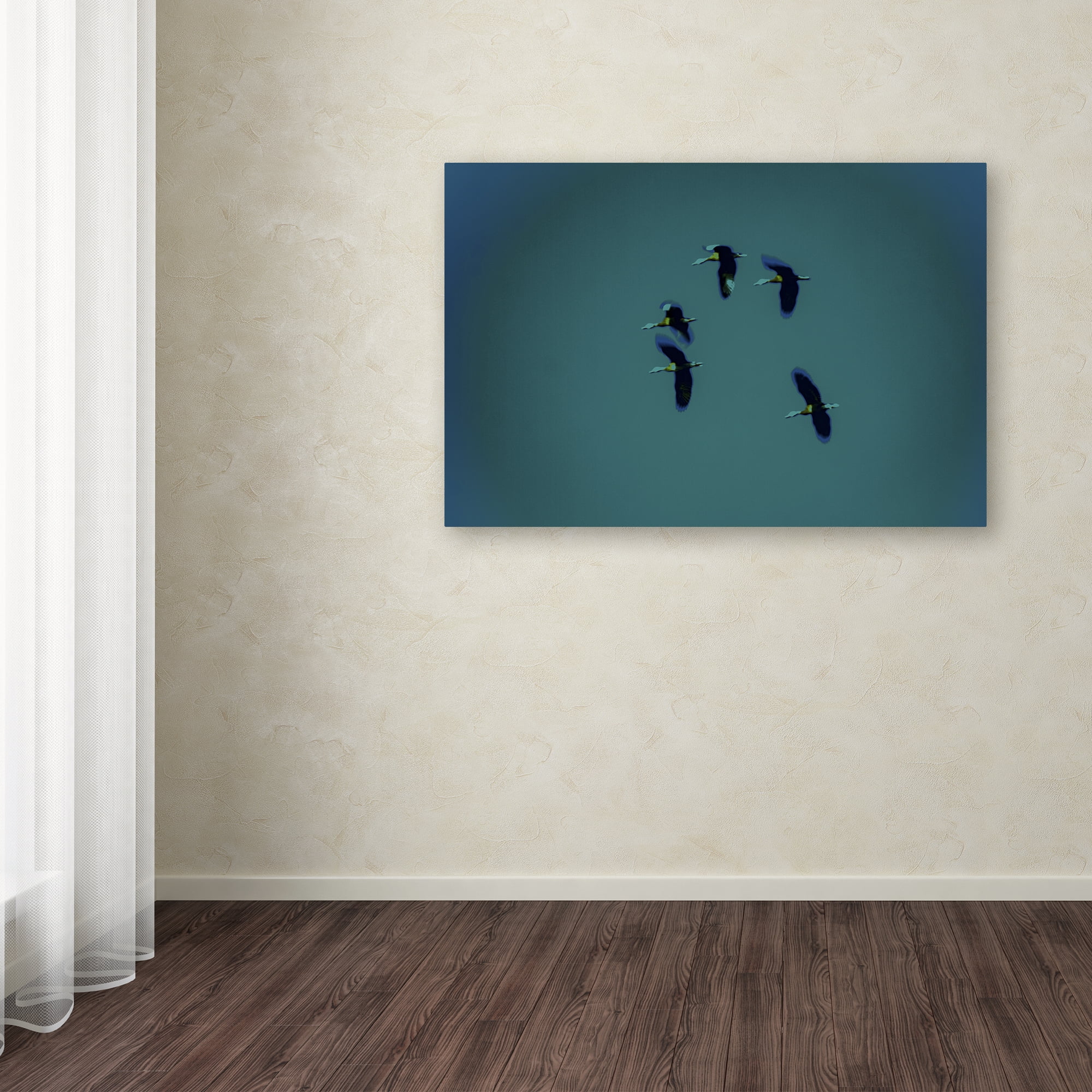 Trademark Fine Art 'Flying Ducks' Canvas Art by Patty Tuggle