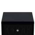 thumbnail image 6 of Elegant Velvet Nightstand with 2 Drawers and Crystal Handle, Storage Bedside Table with Button-Tufted, Black, 6 of 8