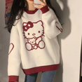 thumbnail image 1 of Sanrio Mujer Otoño Desgaste Hello Kitty O-Cuello Jerseys De Color Suelto Suéter Superior Coreano De Las Mujeres De La Moda De Manga Largapangjing, 1 of 4