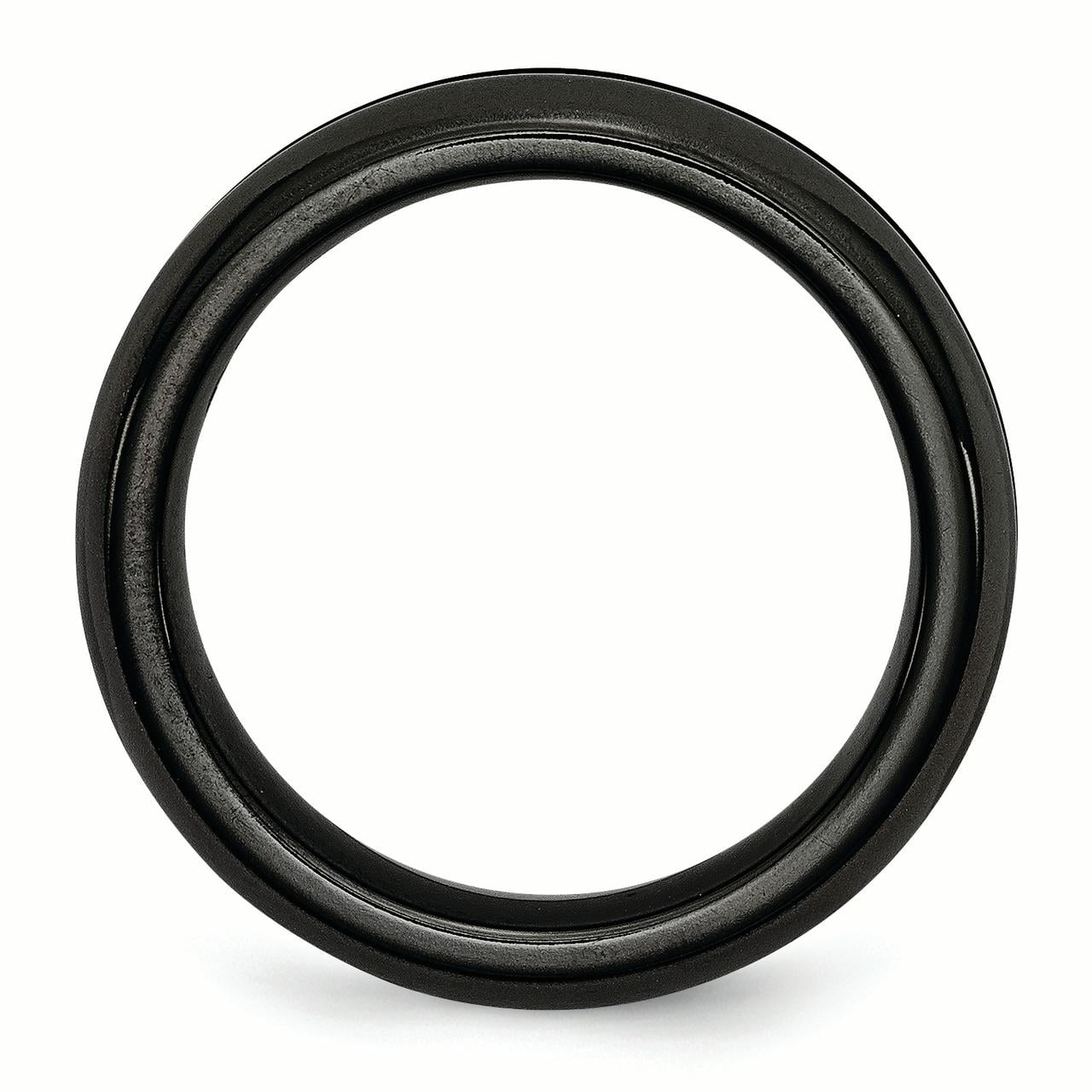 Chisel Titanium Black Multi-colored Anodized 6mm Polished Wedding Band Size 12.5 Female Adult
