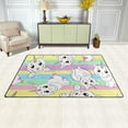 thumbnail image 3 of Coolnut Lightweight Soft Area Rugs 60 x 39 inch (5'x 3'3"), Cute Little Cat Unicorn On Abstract Line Floor Mat for Kids Playing Room Hardwood Floor Living Room Nursery Rugs, 3 of 6