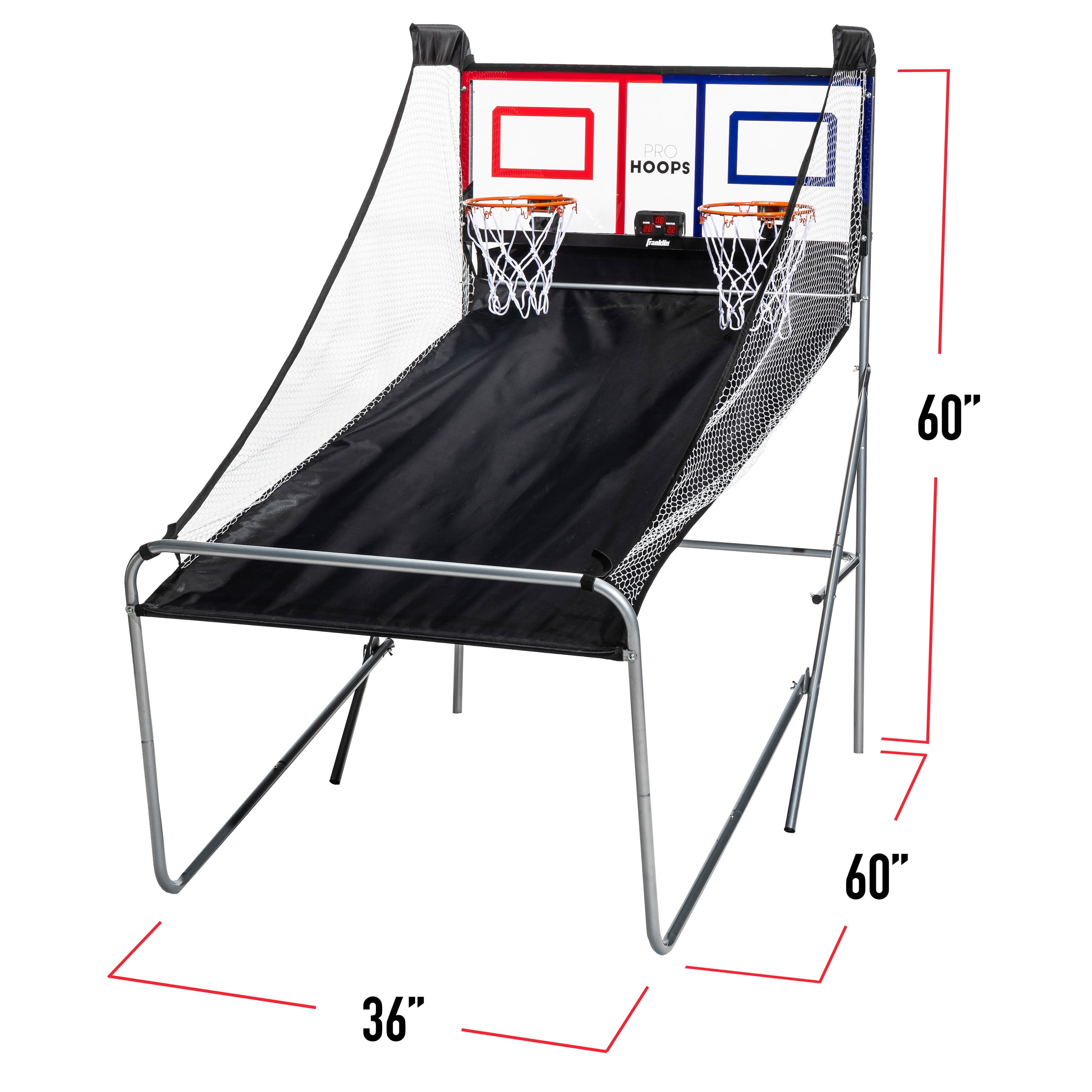 Franklin Sports Arcade Basketball - Indoor Basketball Shootout - 2 Players  - Includes Electronic Scoreboard and 4 Mini Basketballs