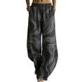thumbnail image 3 of TaTaai Women's Spring Summer Palazzo Pants Floral Print Loose Wide Leg Tapered Cuff Design with Side Pockets and Elastic Waist for Casual and Vacation Outfits Gift, 3 of 7