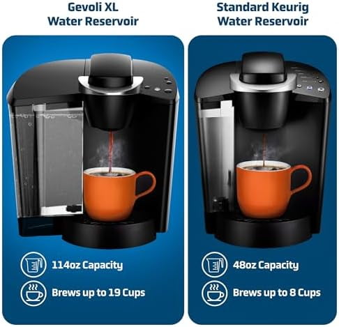 XL Replacement Water Reservoir for Keurig K-Classic Coffee Maker [!Check Image 2 for Compatibility!] Extra Large 114 Ounce Tank for K50 / K55 Single Serve K-Cup Machines (11-19 Cups)