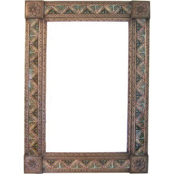Big Brown Morelia Tile Talavera Tin Mirror