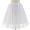 thumbnail image 4 of DuoJiaJ Women's Tutu Skirts Knee Length Tulle Adults Skirt Plus Size Vintage Princess Puffy Skirt,White One Size, 4 of 5