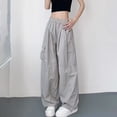 thumbnail image 6 of LYHaoo Girls Summer Casual Pants Fashionable Loose Fit Long Trousers With For Outdoor Play Comfortable Daily Wear School Pants for Girls(Gray), 6 of 7