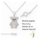 thumbnail image 2 of Collar De Osito De Peluche De Zirconia Para Mujer Plata 925, 2 of 5