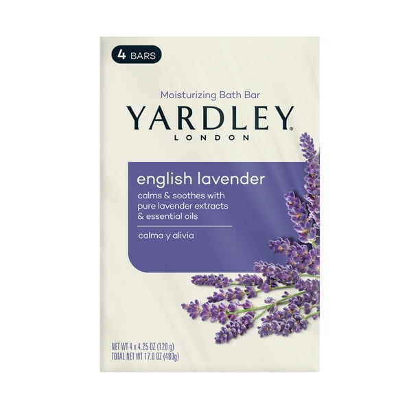 Yardley London Moisturizing Bath Bar, English Lavender, 4.25 oz, 4 Count -  Walmart.com