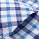 thumbnail image 5 of Blusa y camisa de manga corta con cuello vuelto para hombre, informal, a cuadros, con solapa y botones, de moda, de manga larga, 5 of 8