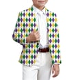 thumbnail image 3 of Kiijoy Suit Jacket for Boys Carnival Print Party Formal Blazer Sport Coat, Sizes 3-4, 3 of 3