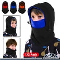 thumbnail image 2 of KANCOKIT 1/2Pack Children Winter Hat Balaclava Fleece Windproof Ski Face Mask Warm Kids, 2 of 9