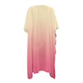 thumbnail image 2 of HELLHERO Peach Gradient Pattern Long Kimono Swimsuit Cover Up Loose Polyester Fashion Bathing Suit Cover Up, 2 of 6