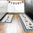 thumbnail image 5 of Elainilye Patriotic Rug Set, Non-Slip Kitchen Mat Pair with Flag Pattern, Red White Blue Doormats for Sink Stove Areas, Washable Indoor Outdoor Decor, A, 5 of 6