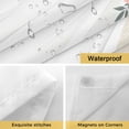 thumbnail image 4 of No Hook Shower Curtain with Snap in Liner, Couple Wedding Dress Waterproof Bath Curtain Double Layers with See Through Top Window, Modern Simple Romantic Art Hotel Shower Curtains 60x72in, 4 of 9