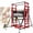 6.56ft, variant on 880 lbs Electric Scaffolding, CE Certified, 6.56ft Heavy Duty Electric Aerial Work Platform for Construction, Painting & Roof Maintenance