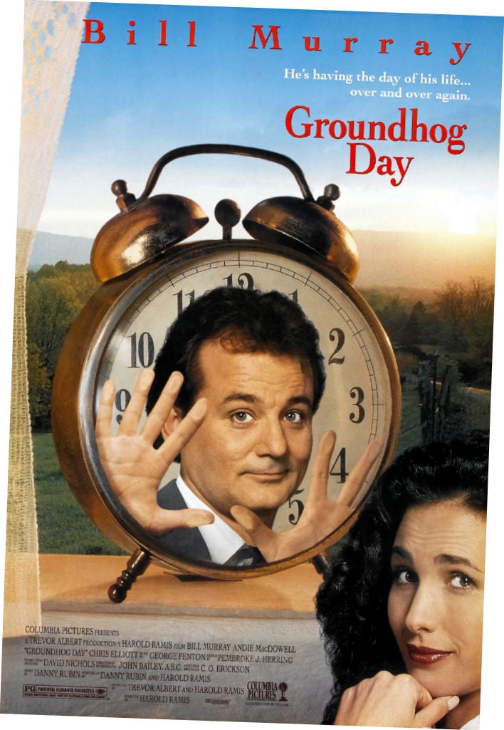Groundhog Day Movie Poster 16in x 24in 16x24 401405 MultiColor Square Adults Western Graphic