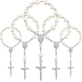 thumbnail image 3 of 60 Piezas Cuentas de Rosario de Bautismo, Rosarios de Bautismo de Dedo, Perlas de Imitación, 3 of 8