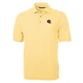 thumbnail image 2 of Men's Cutter & Buck  Gold Kansas City Chiefs Helmet Virtue Eco Pique Stripe Recycled Polo, 2 of 3