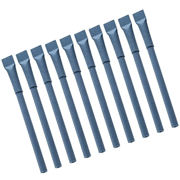 10Pcs Paper Ballpoint Pen Recyclable Biro Pen 1.0mm Write Smoohtly for Office