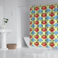 thumbnail image 2 of Pioneer Flower Floral Print Pattern Shower Curtain 72"x84", Bathroom Decorative Shower Curtain Set with 12 Hooks, Waterproof Washable, 2 of 6