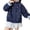 Dark Blue, variant on Girls Bow Print Windbreaker Kids Plaid Inners Windproof Rain Jacket Waterproof Hooded Raincoat (Dark Blue)