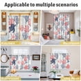 thumbnail image 6 of Blue Red Coastal Kitchen Curtains Short 45 Inch Length, Sea Turtle Nautical Coral Summer Beach Grommet Top Bedroom Living Room Curtains, Light Filtering Cafe Curtain Drapes 2 Panels Set 84''x45'', 6 of 9