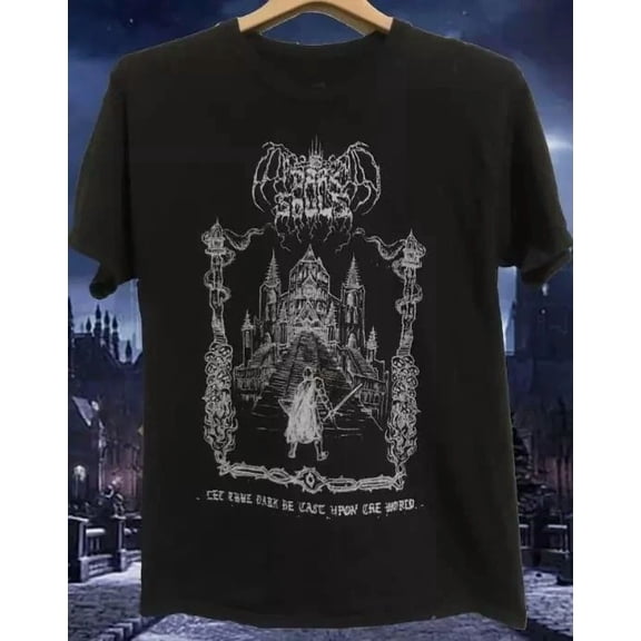 Dark Souls Black Metal Video Game Fan Graphic Tee Unisex T-Shirt up to size 5XL