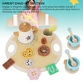 thumbnail image 4 of Pretend Wooden Tea Set, Role Playing Wooden Teapot Tea Cup Set Bright Color Educational  for Little Girls, 4 of 7