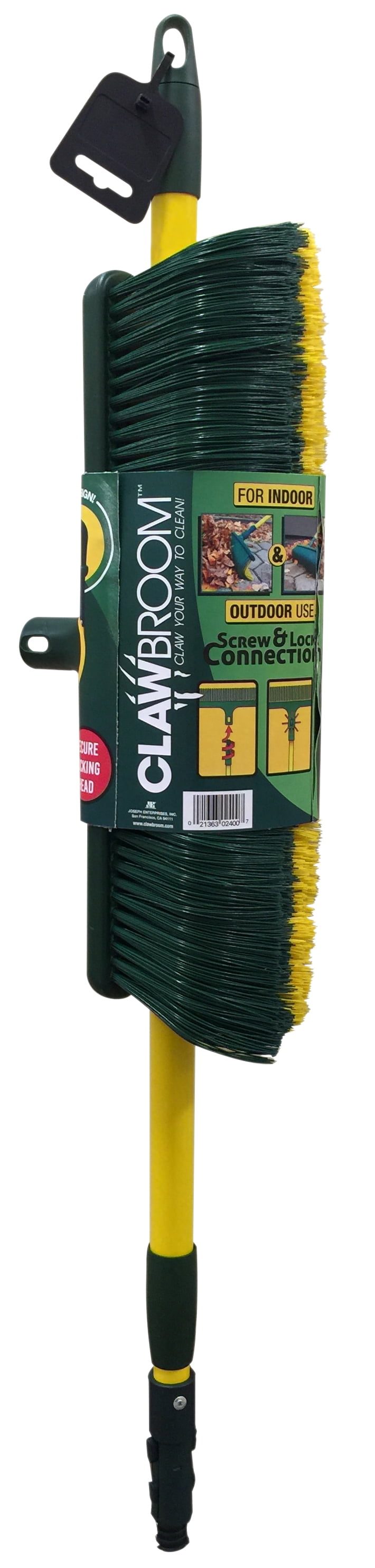 Clawbroom&reg; - Combination Broom and Rake, Easy Push & Pull Design, Use on Stairs and Uneven Surfaces, As Seen on TV