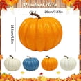 thumbnail image 4 of Blue Artificial Pumpkins, Realistic Faux Pumpkins for Fall Decor, Thanksgiving Halloween Table Pumpkin Decor, Fall Artificial Pumpkin Prop, Autumn Photo Shooting Ornament for Mantel,Blue, 4 of 6