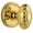Polished Brass, variant on Grandeur 812777 Georgetown Solid Brass Rose Passage Knob Set - Brass