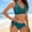 Green, variant on Women's Cut Out Out One Shoulder Bikini Set Lace Up Side Two Piece Swimsuit Army Green S