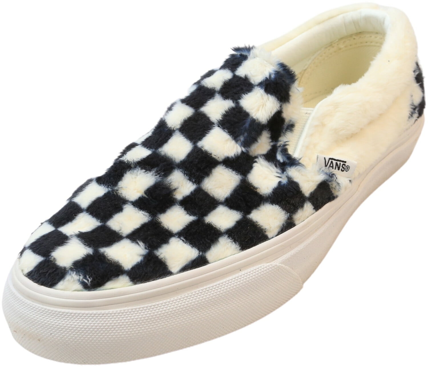 vans faux fur slip on