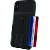 Blackweb Card Pocket Case with Holding Strap and Kickstand for iPhone X/Xs - Black